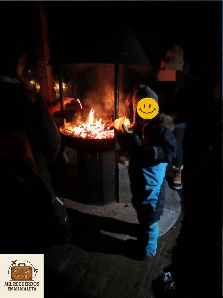 Area recreativa con asador en Levi, Finlandia